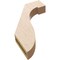 Ekena Millwork 3-inch W x 16-inch D x 22-inch H Del Monte Rough Cedar Woodgrain TimberThane Knee Brace, Primed BRCUR03X16X22DELRCPR - alternate 5